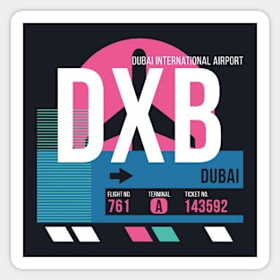 Dubai (DXB) Airport Code Baggage Tag Sticker